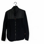 Sunders Black zip-up fleece jacket with red accents #fleecelove L29 W20 sku 6890 in xs 