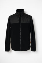Sundek Black zip-up fleece jacket with red accents #fleecelove L29 W20 sku 6890 in xs