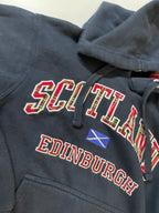 VINTAGE EDINBURGH TARTAN LION HOODIE L25 W18 |SKU 4178