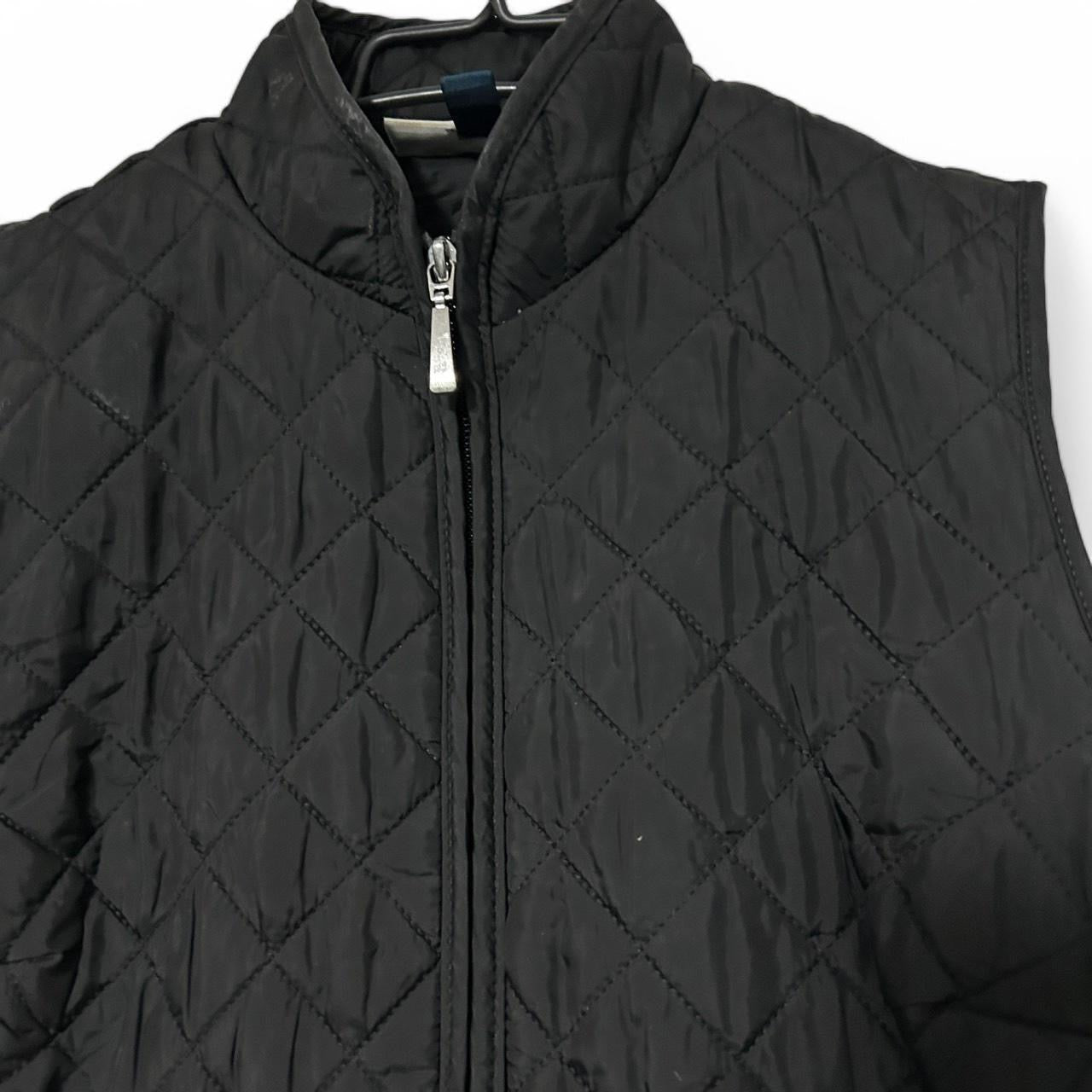 Karen Scott Women’s golf Black quilted fleece vest #fleecevest in small L26 W21 SKU 6888