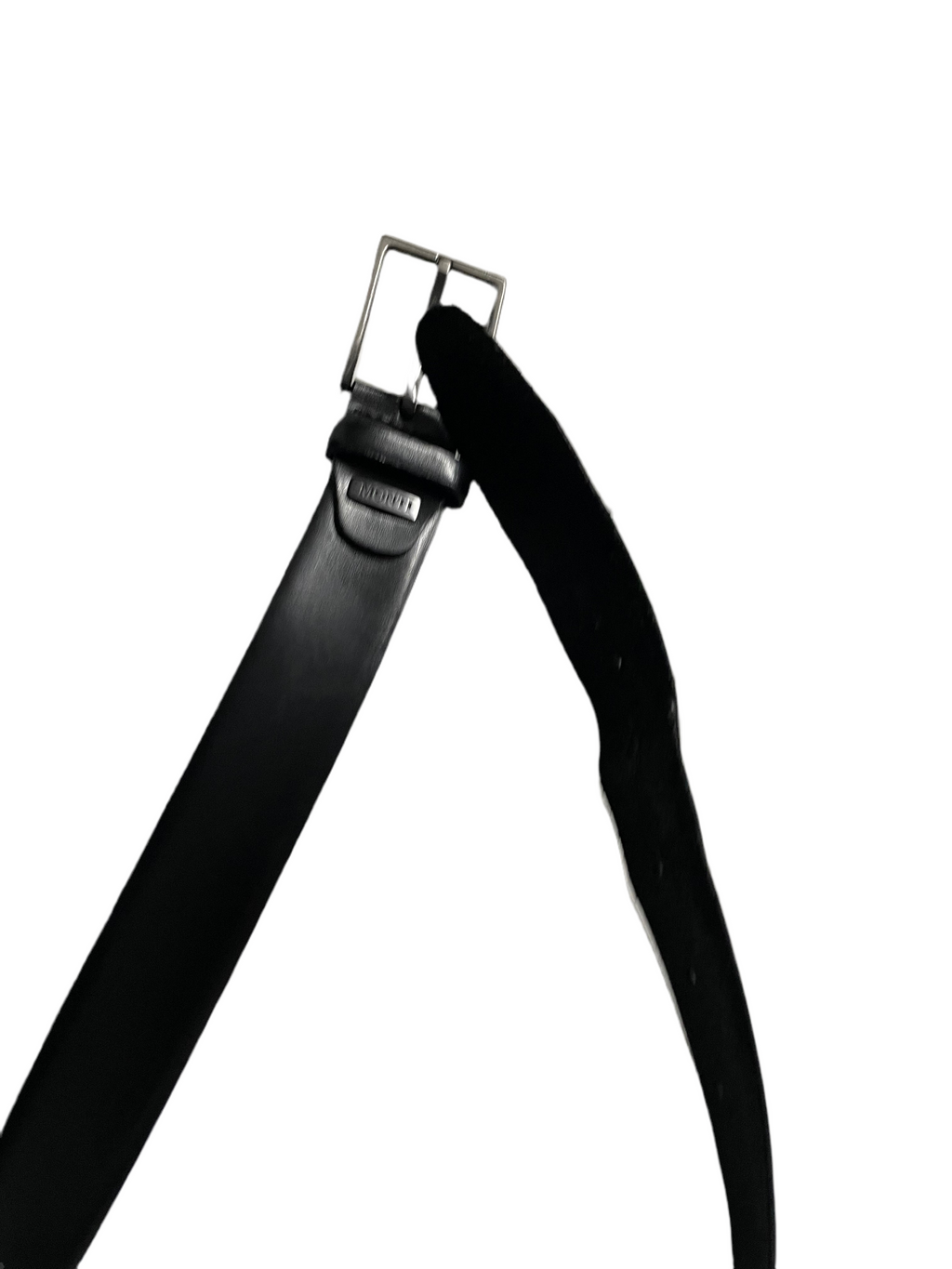 Vintage men's black Monti genuine leather buckle belt| L47| SKU 4494