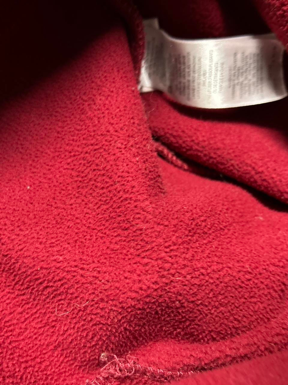 Vintage French Connection Women's Red Parka Jacket, Fleece-Lined 2-Layer Coat, Size XL - SKU 6932