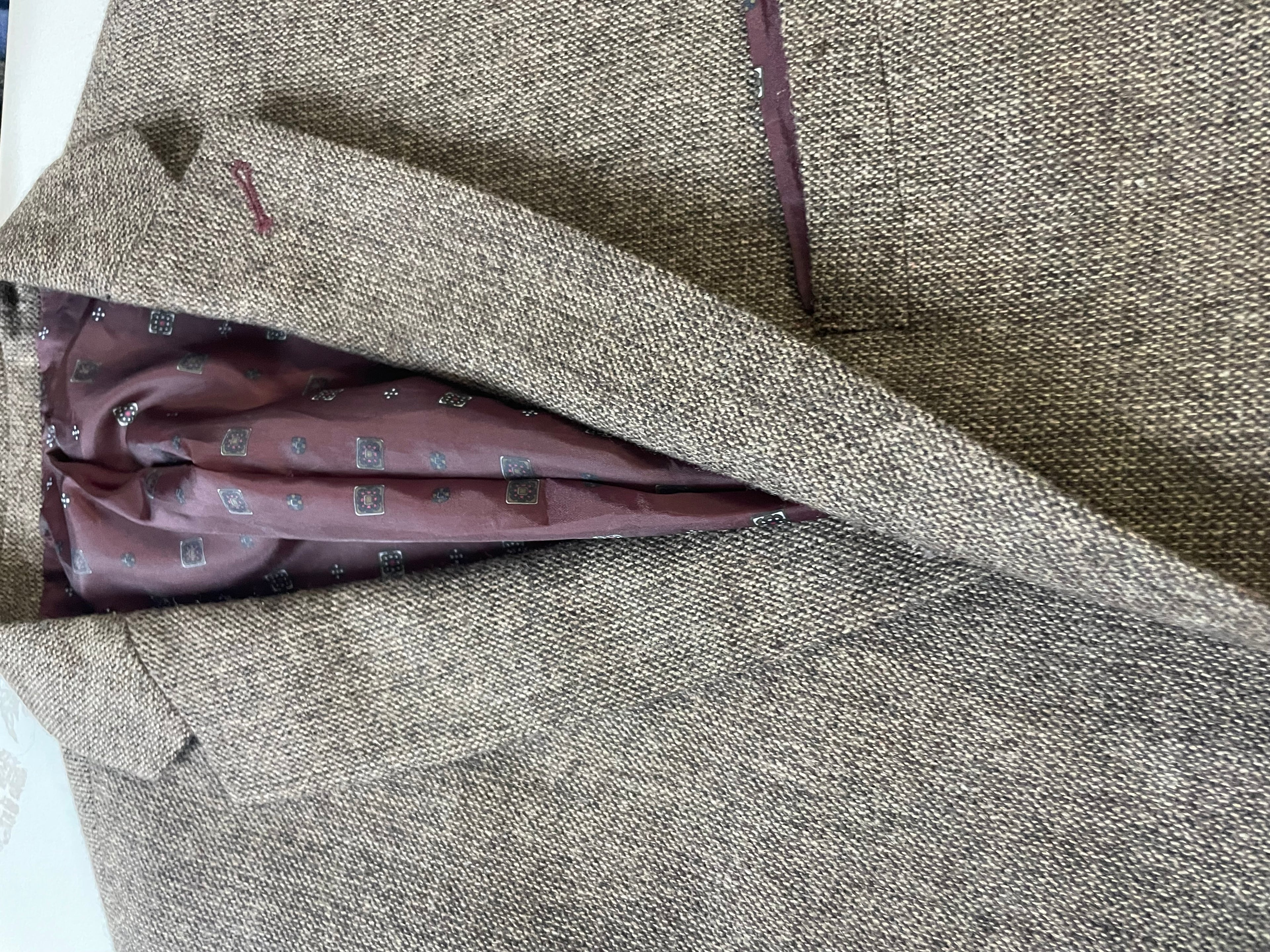 Vintage Burtons Mens Wool Blazer Jacket SIZE Large Dark Brown |SKU 4165