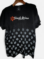 Black Art of Fight graphic t-shirt with French Guiana design #MMA collar to hem 31 pit to pit 23 sku 7057