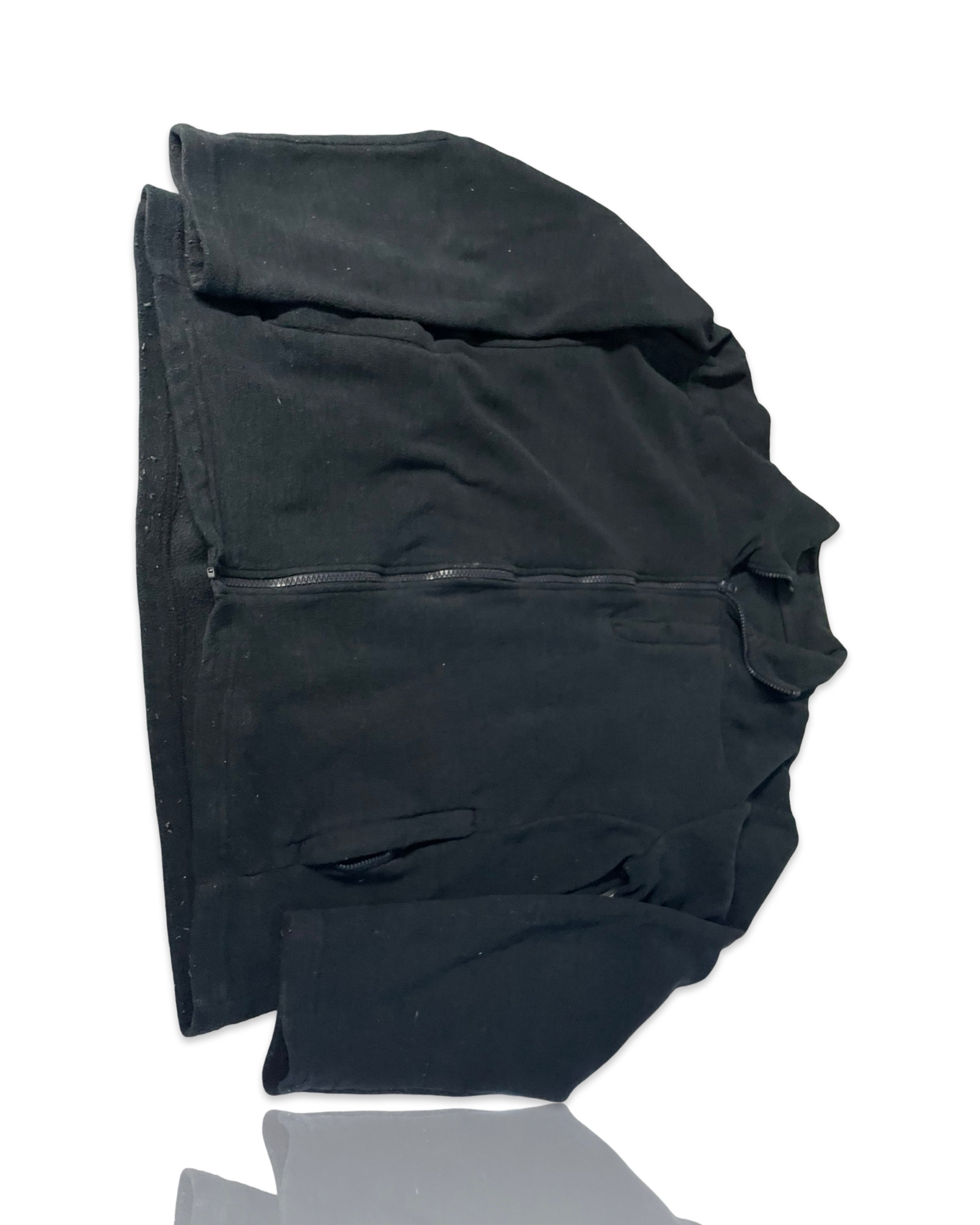 Vintage Mens  Zip Up Fleece Jacket Black Large L29 W 21 |SKU 4230