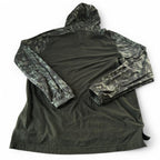 Mens Under Armour Sportstyle hooded Green Camouflage Anorak Jacket 1/2 Zip in L