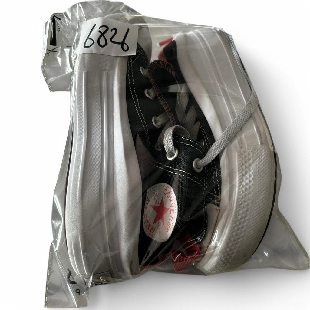 Black and white Converse trainers #Converse Converse Chuck Taylor All Star Platform Black Canvas Girls Kids Size 12 SKU 6826