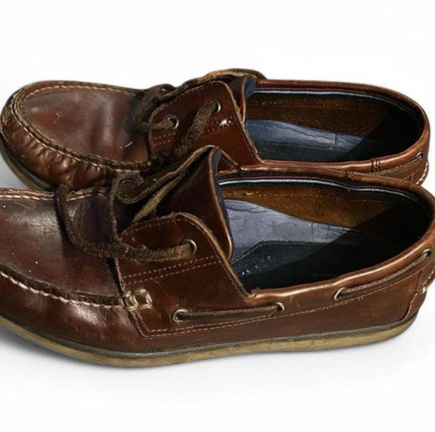 BLUE HARBOUR MEN'S BROWN LEATHER LACE UP LOAFER SHOES SIZE UK 9 EU 43/44VGC SKU 6745