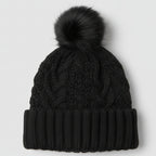 Black Cable Knit Beanie SKU 7332