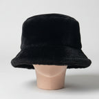 Black Faux Fur Bucket Hat SKU 7260