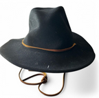 Brixton Wesley Fedora Black Hat Wool Felt Cowboy Western Unisex SKU 6815