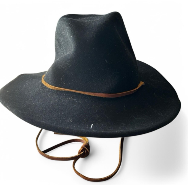 Brixton Wesley Fedora Black Hat Wool Felt Cowboy Western Unisex SKU 6815