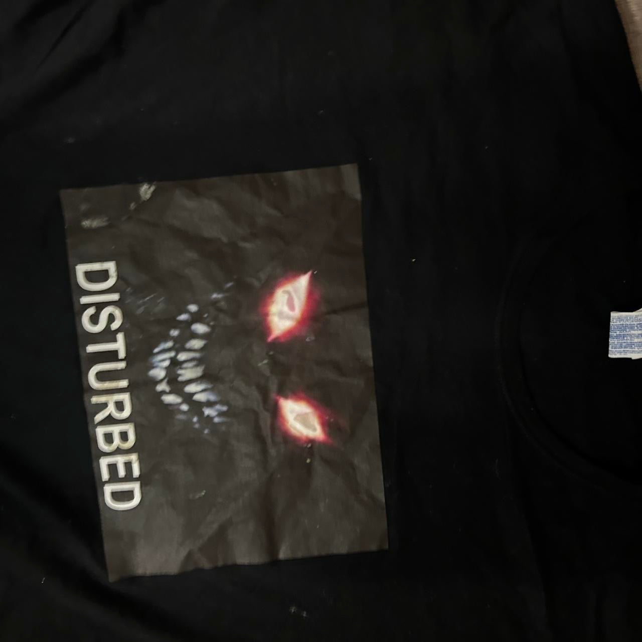 Disturbia Vintage Rock T Shirt Men’s Size 3XXL Black Evil Grin Back Side SKU 6758