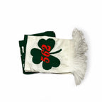 Vintage Irish Paddie scarf one size green and white SKU 6761