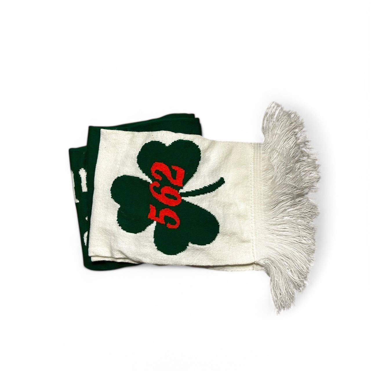 Vintage Irish Paddie scarf one size green and white SKU 6761