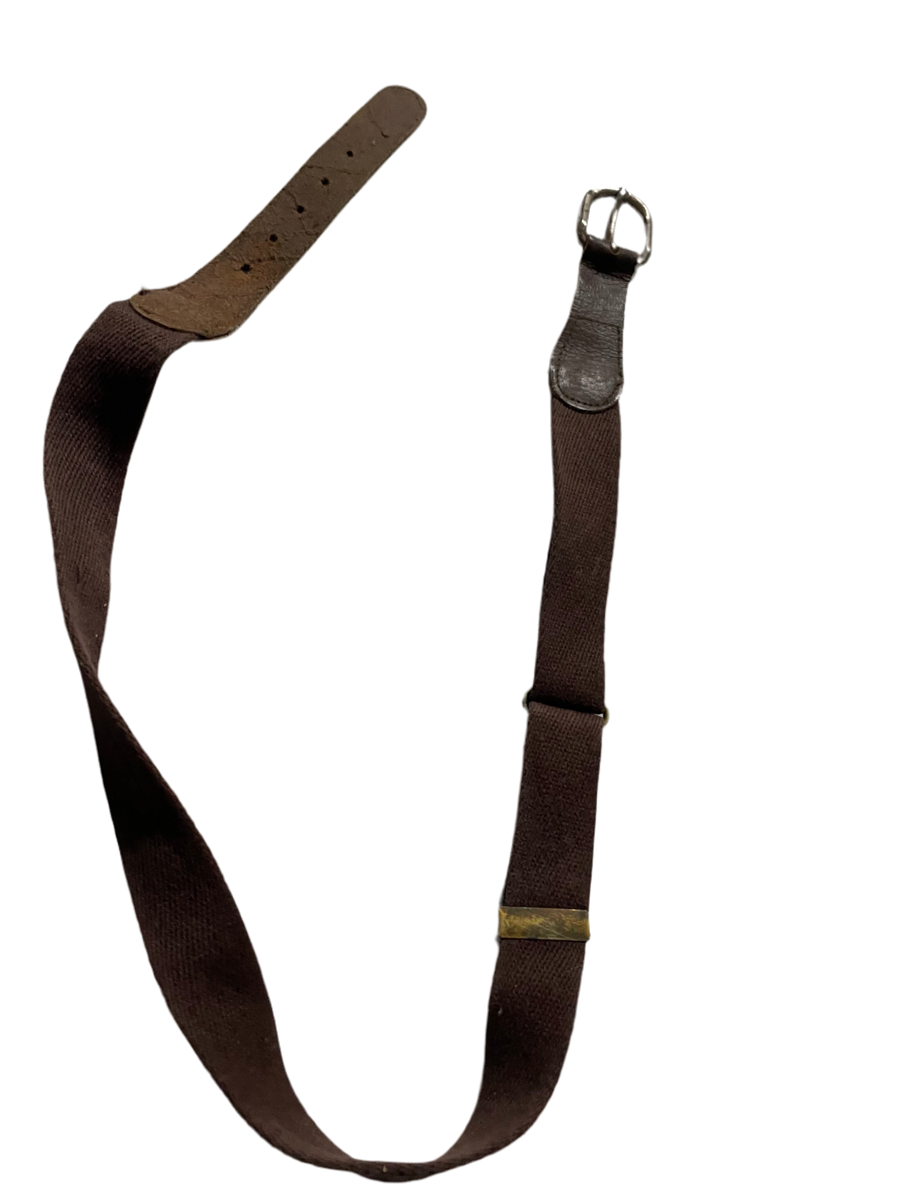 Vintage men's brown elastic braided belt| L35| SKU 4495