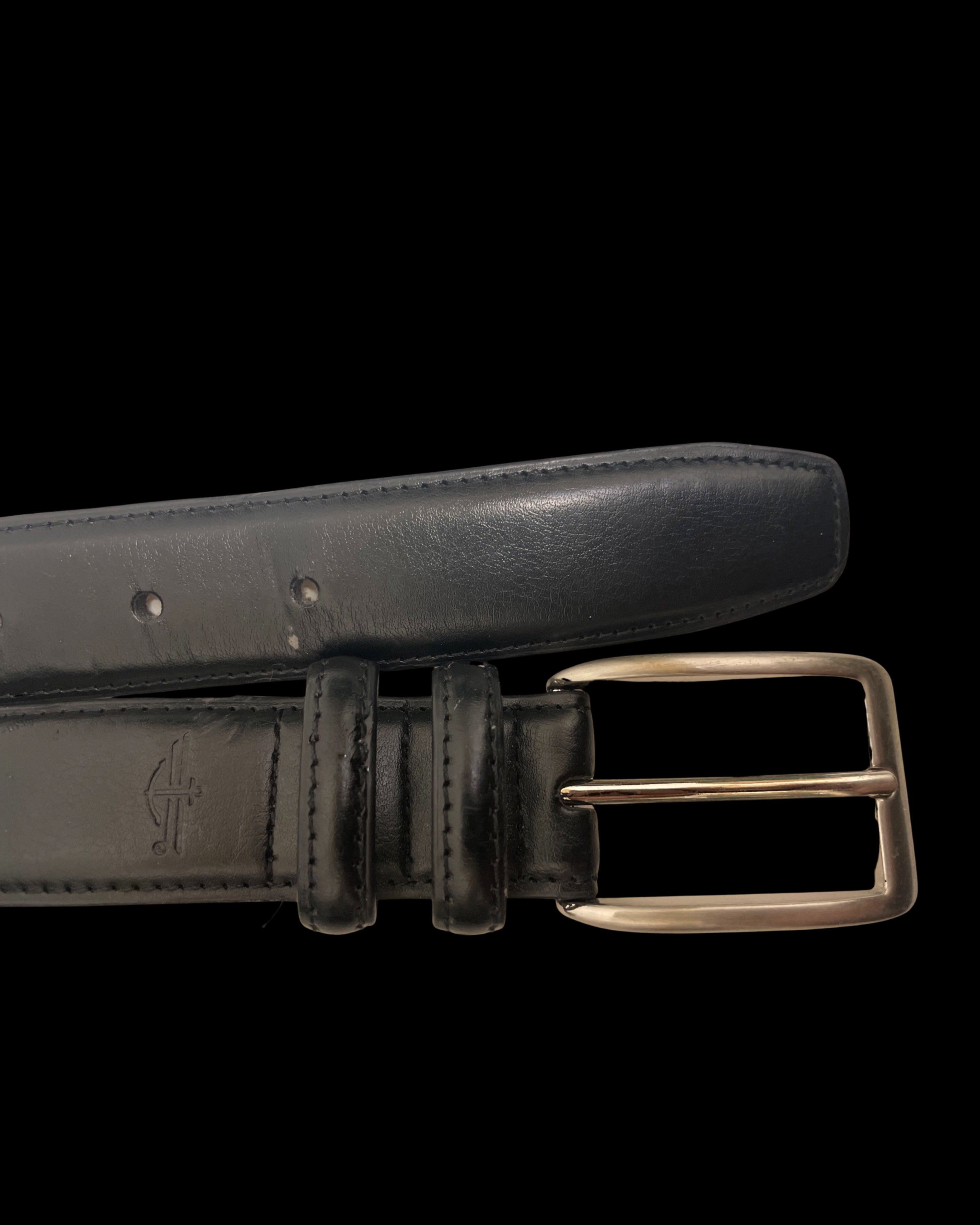 Vintage dockers black leather men genuine belt