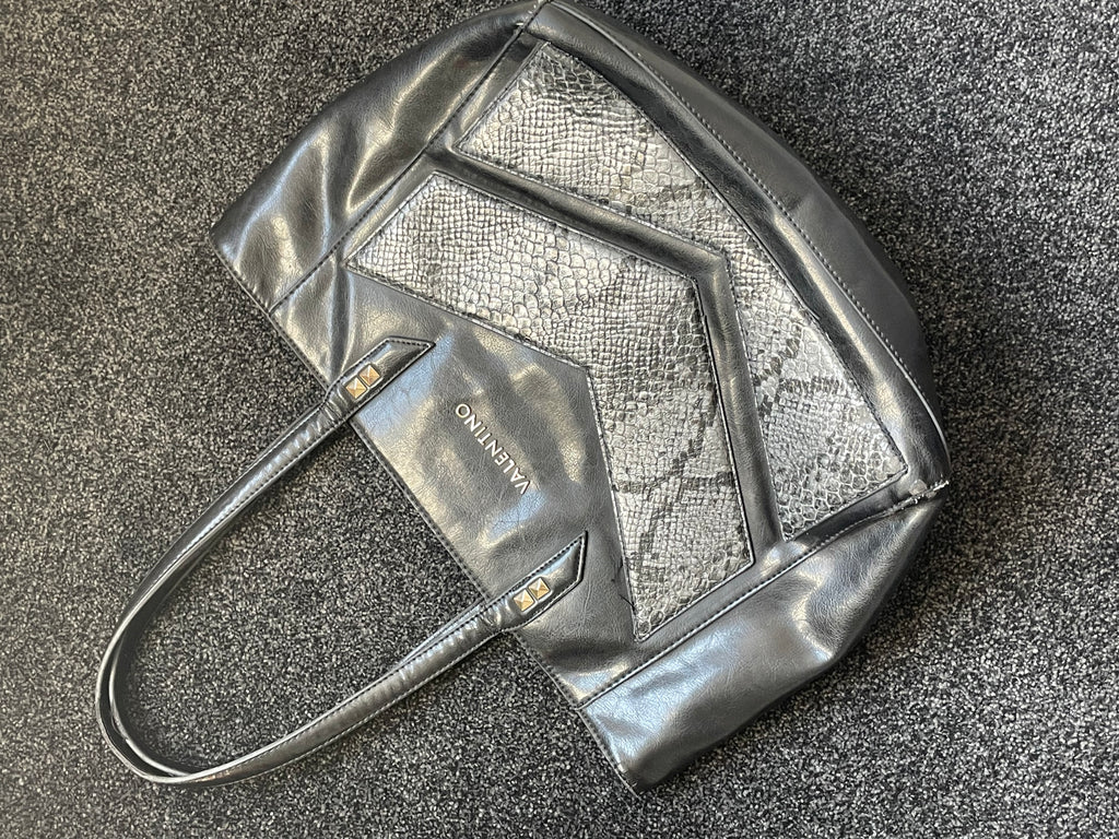 90s Stunning vintage Valentino silver tote Handbag SKU 4074.