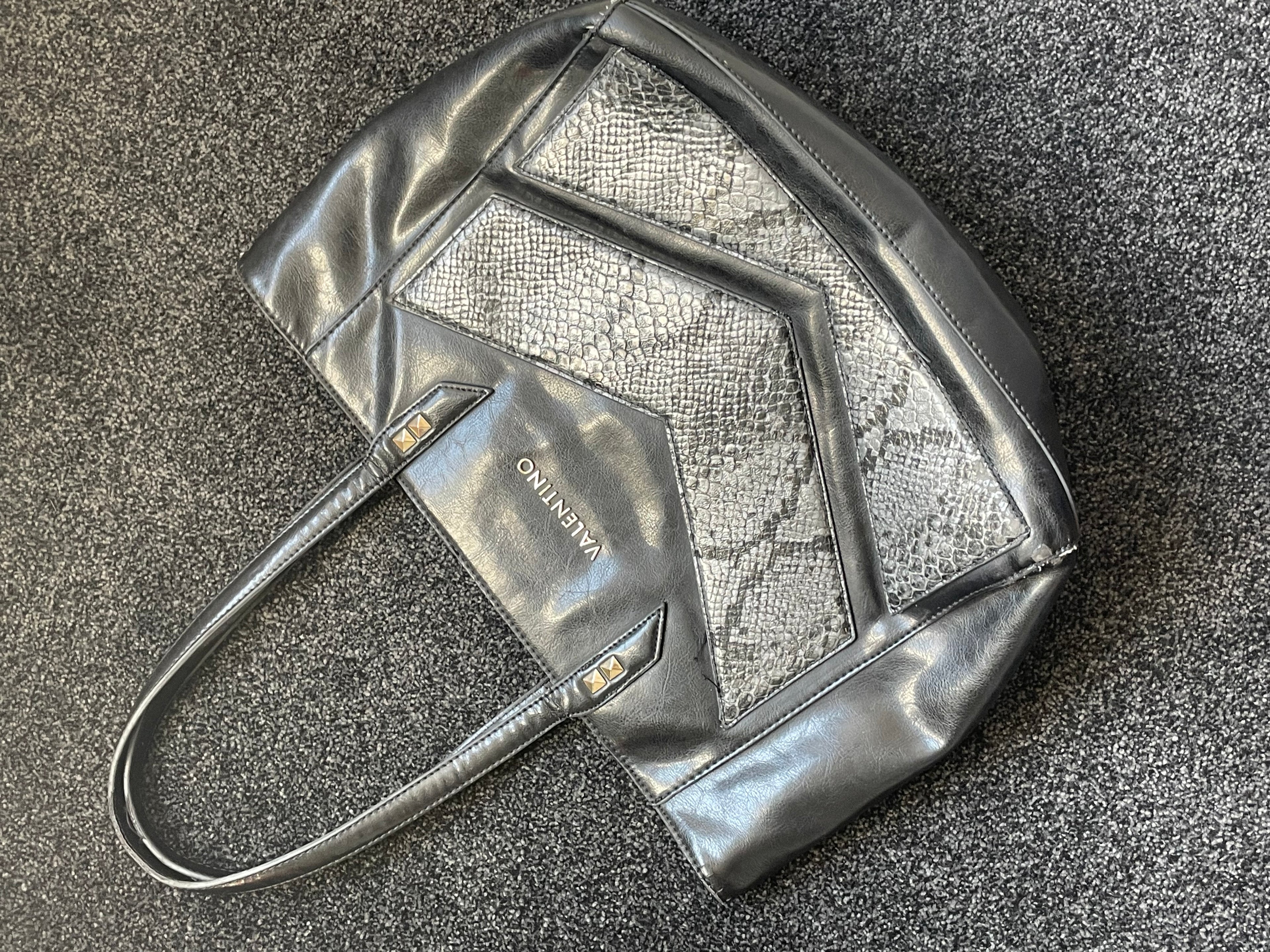 90s Stunning vintage Valentino silver tote Handbag SKU 4074.