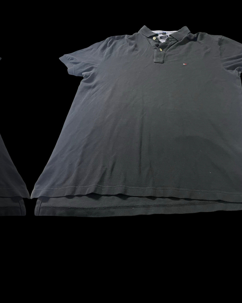 Vintage Tommy Hilfiger Black Polo Mens L, 90s Tommy Classic Polo Shirt, Preppy Black Short Sleeve Polo L 32 W 22 SKU 4163