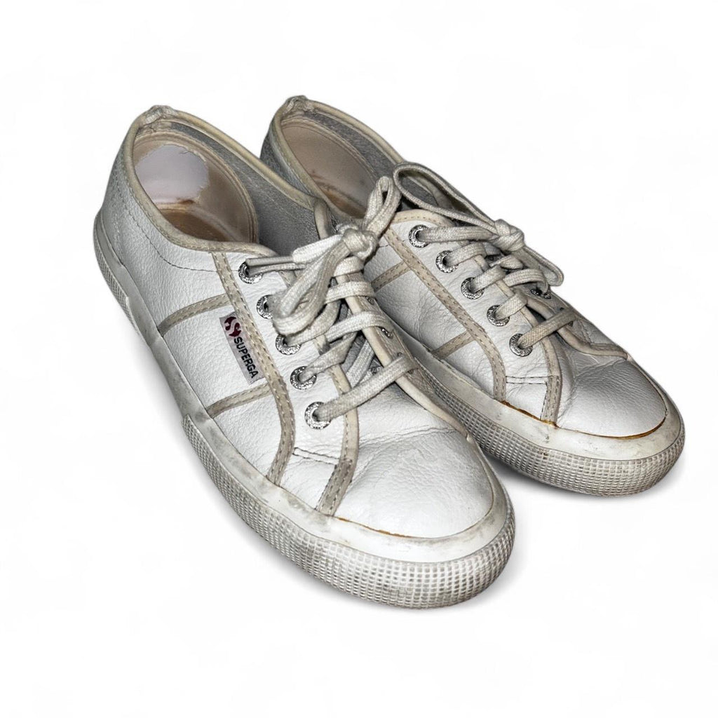 White Superga trainers #Superga #Trainers uk 🇬🇧 size 5 sku  6976