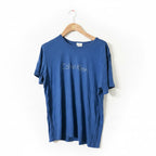CALVIN KLEIN MENS GRAPHIC T-SHIRT TOP LARGE BLUE COTTON