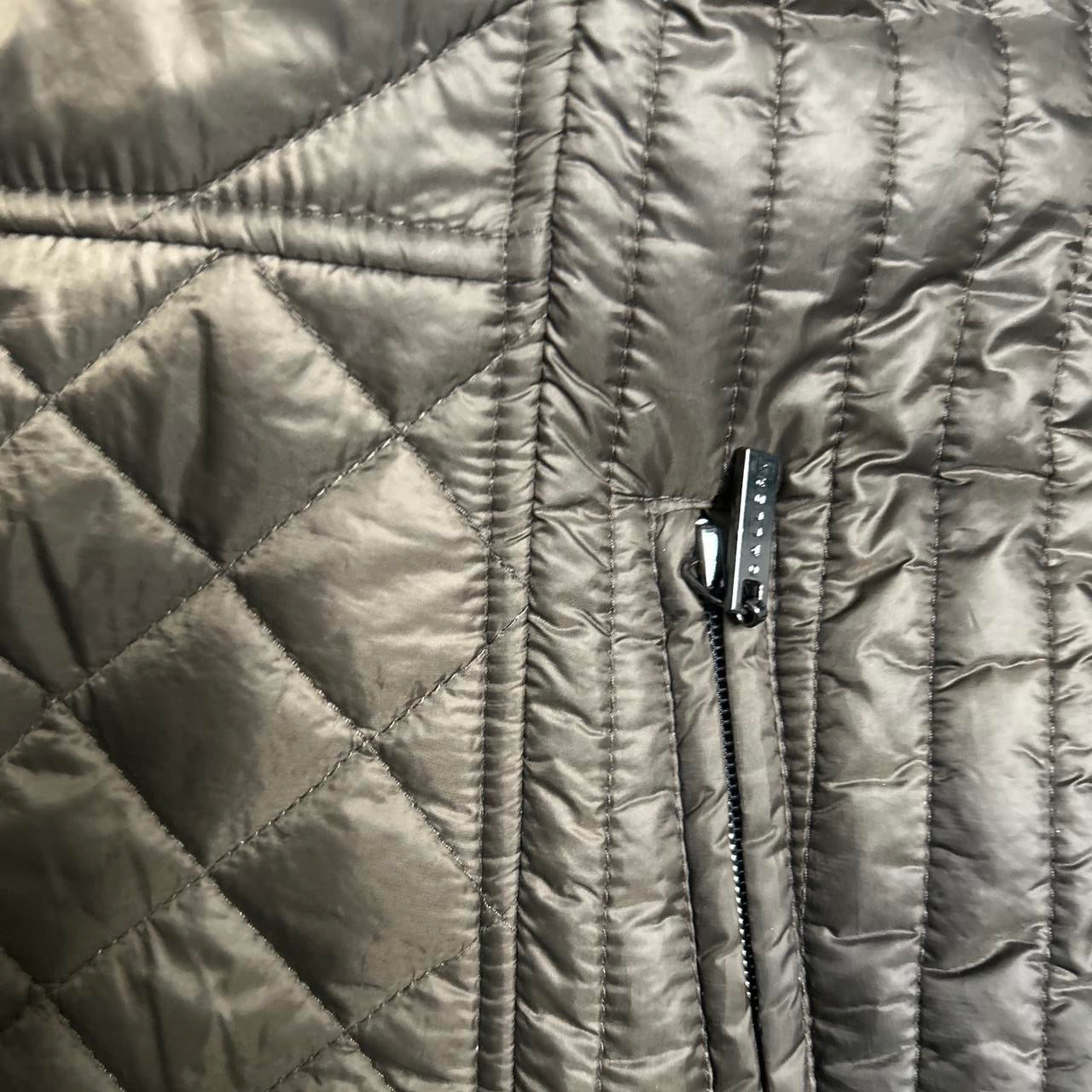 G gallery New York Brown quilted hooded winter coat with pockets #wintercoat in size L sku 6956