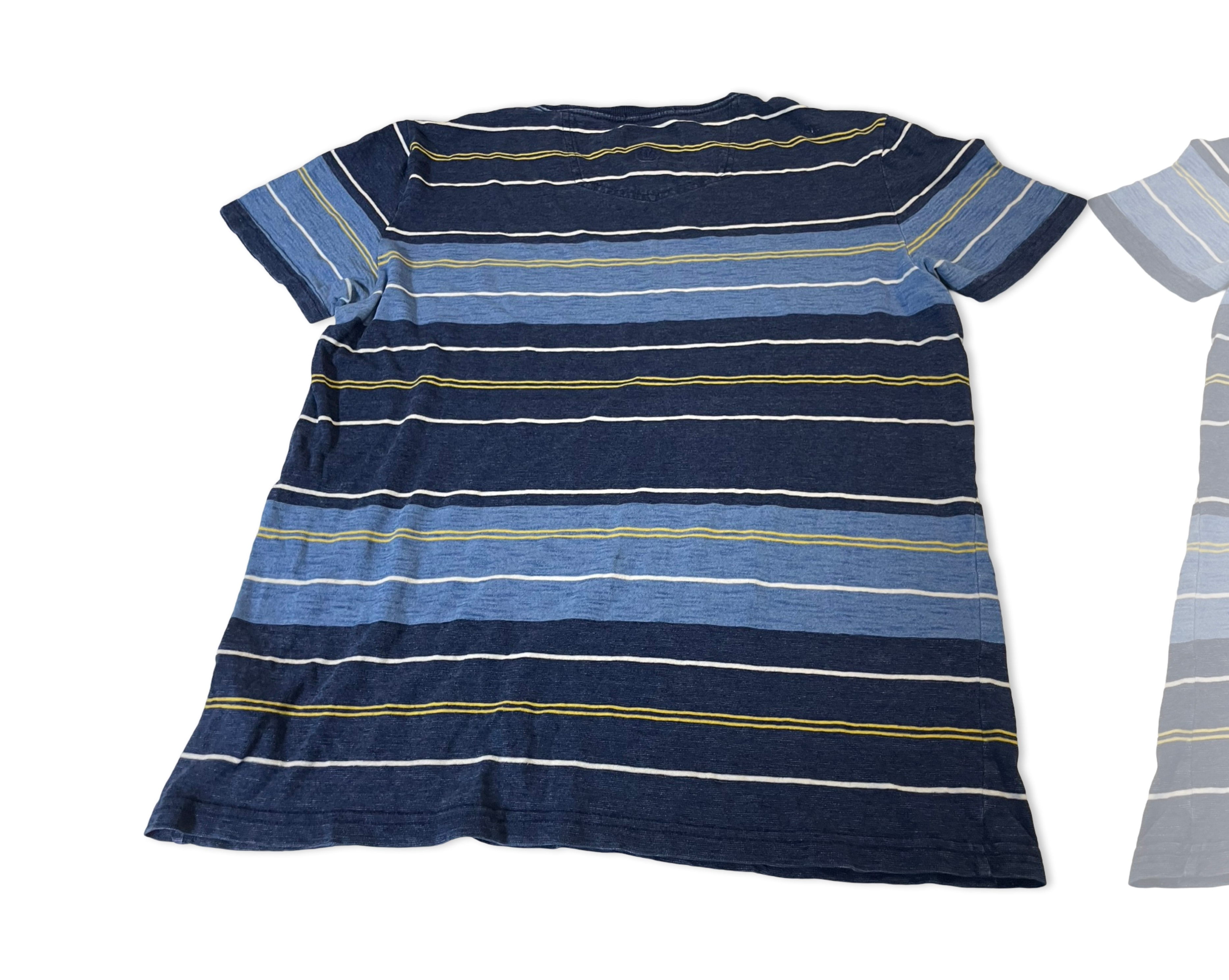 Fatface Men's Blue and Green T-shirt L27 W21 |SKU 4191