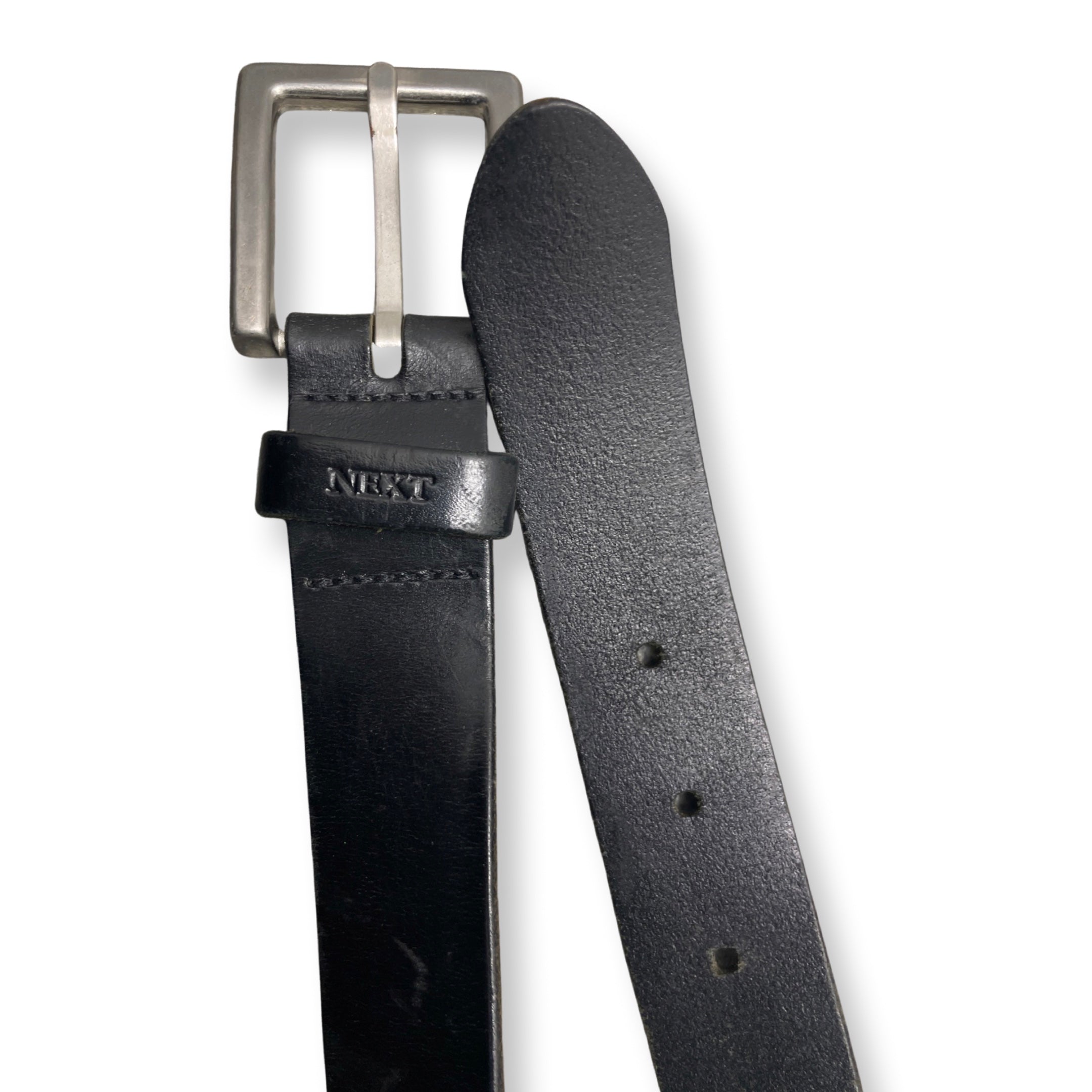 Rubynee Vintage y2k black next mens leather belt