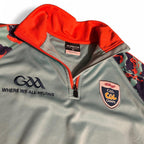 GAA quarter zip sweatshirt in blue and orange in size small #GAA SKU 6863