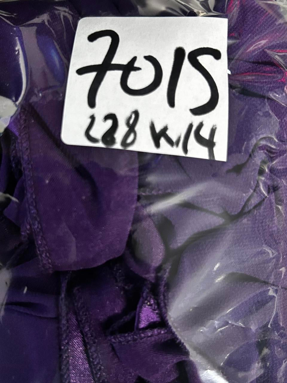 Little Mistress purple and white beaded dress with halter neck #partydress size UK 14 L 38 W14  sku 7015