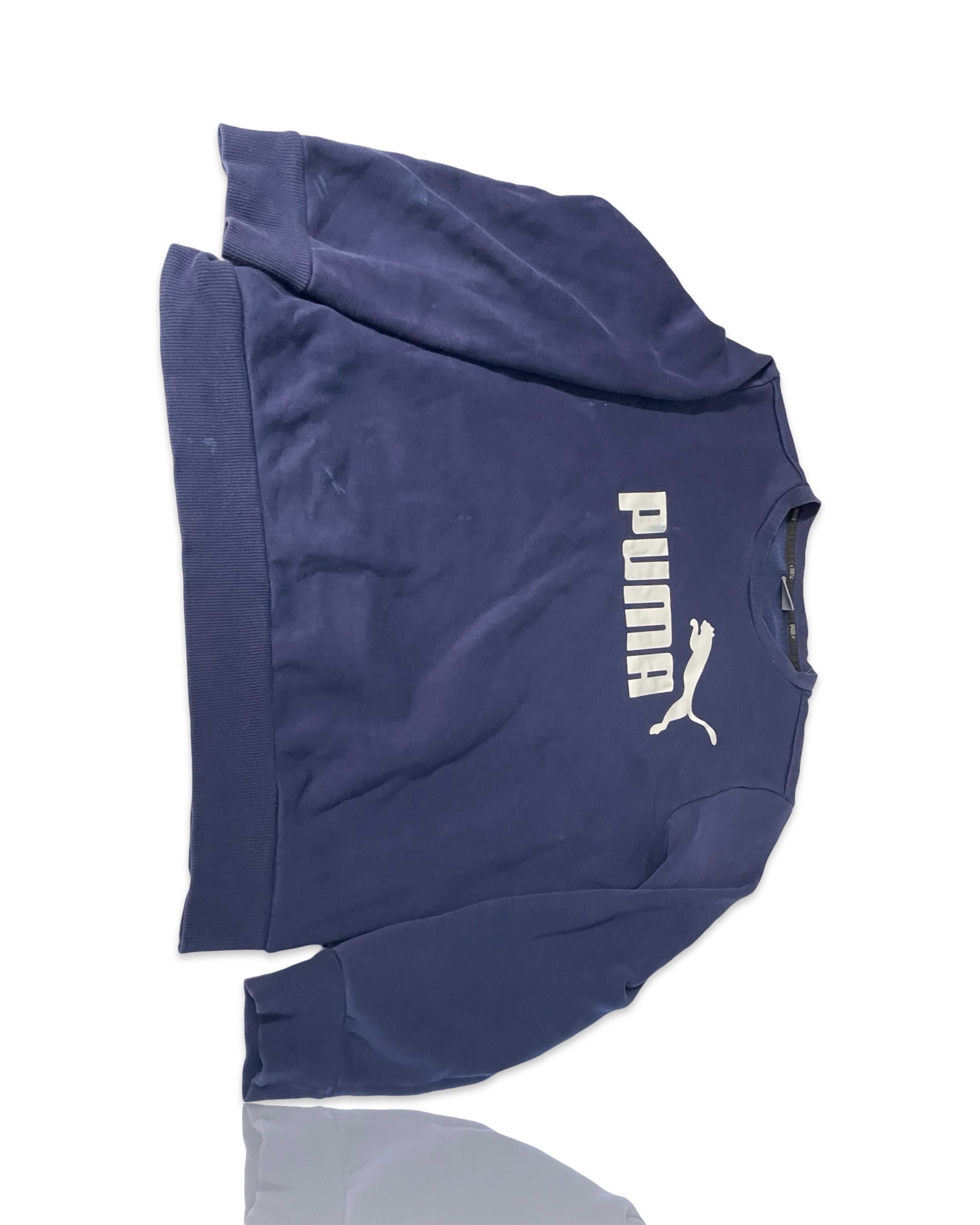 Rare Vintage Puma Sweatshirt / Blue Navy Jumper / Puma Sweater / Pullover Crewneck / Sportswear / Big Logo Printed / Small Fit Size|SKU 4244