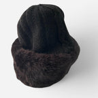 Black faux fur beanie hat #winteraccessories sku 6821