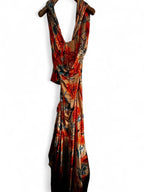 VTG 90s Y2K Asymmetric Dress Psychedelic Floral Pop Art Zum Zum Dress Size M