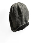 Grey reversible fleece lined beanie hat #winteraccessories sku 6797