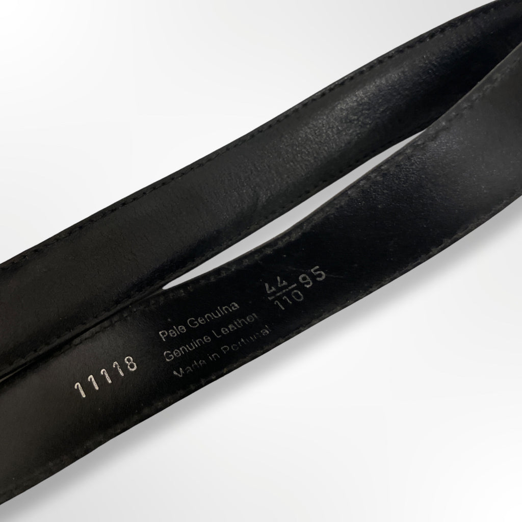 Vintage black leathers men belt