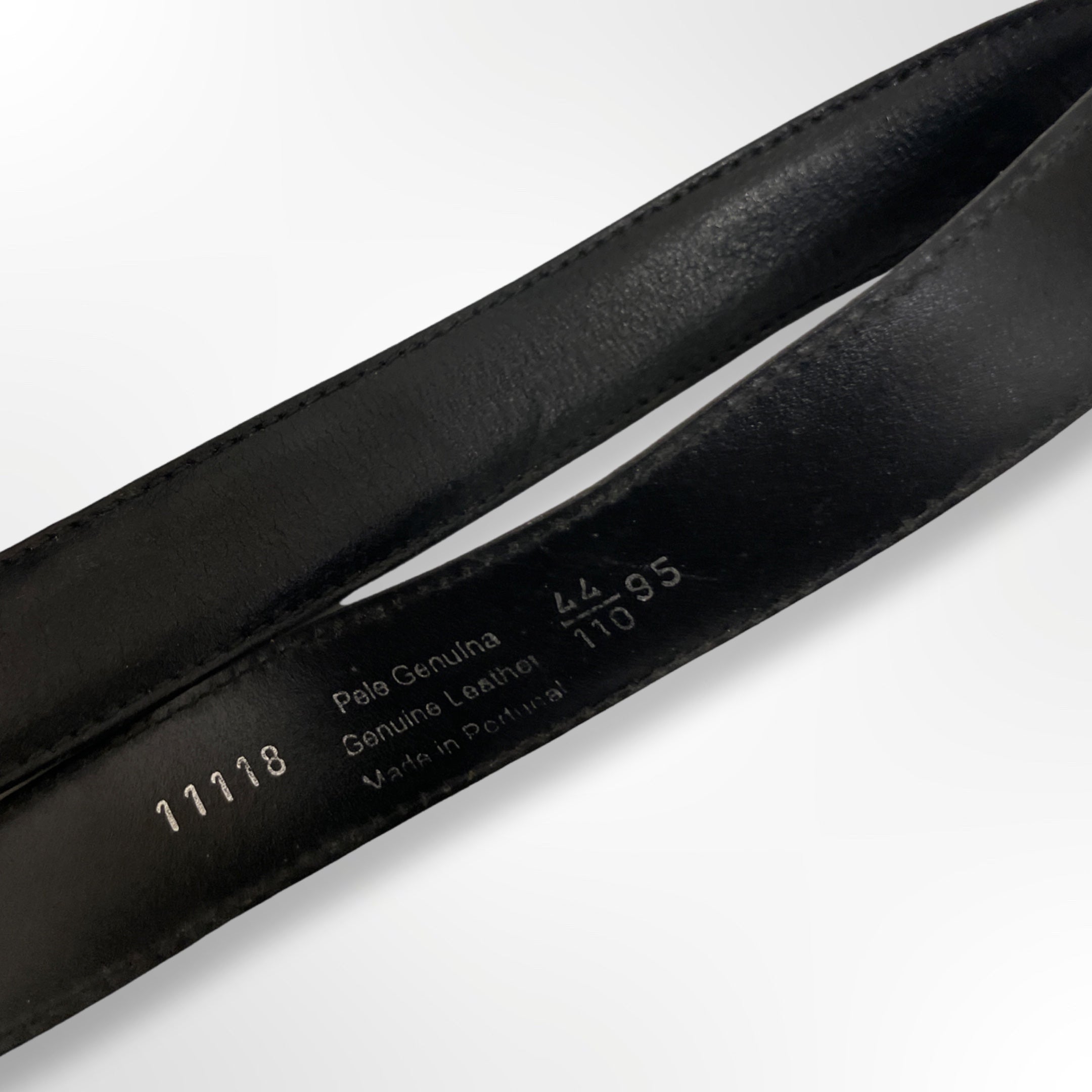 Vintage black leathers men belt