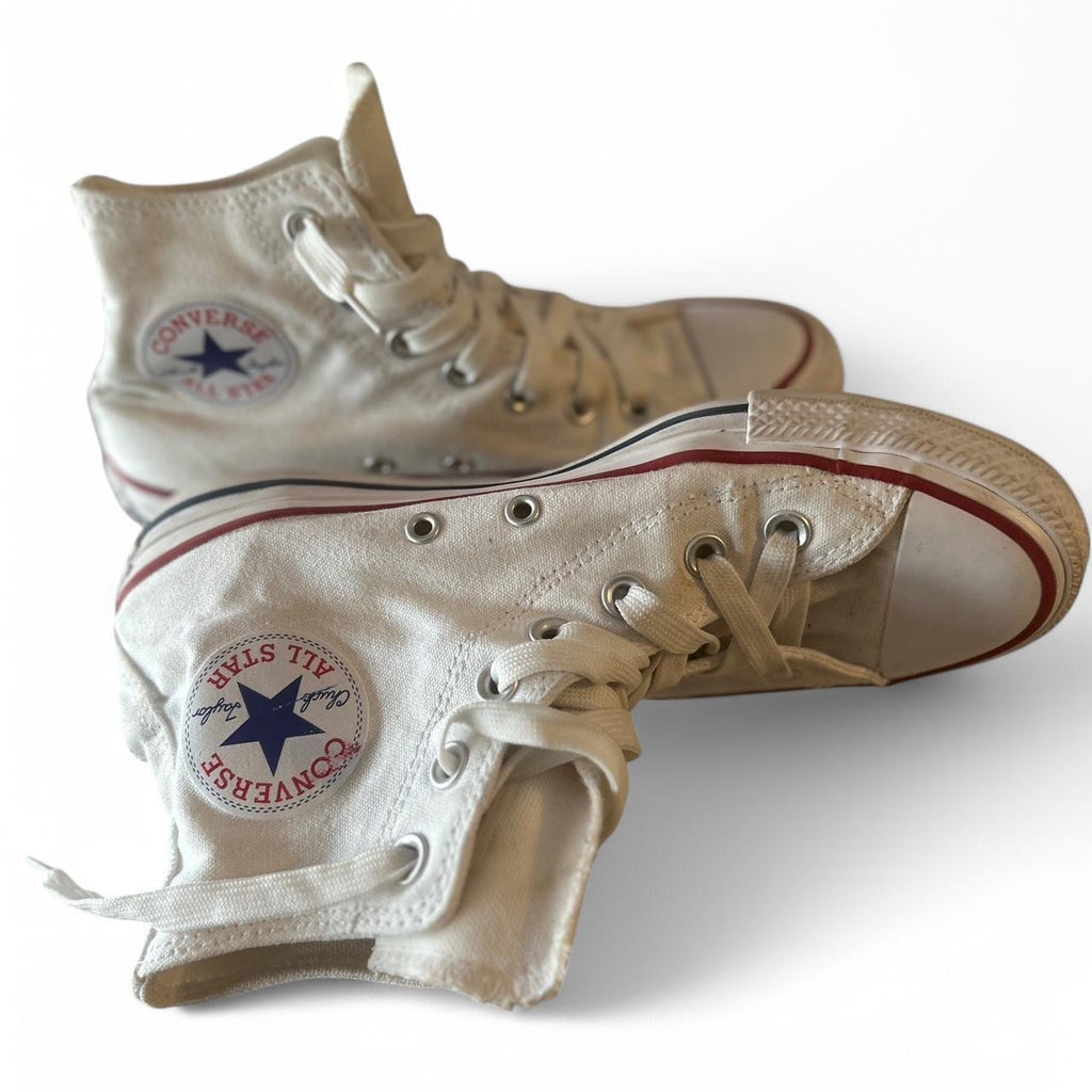 Converse Chuck Taylor All Star Hi High White 5Men’s 7Women’s 35 22CM Lace SKU 6830 White Converse high-top trainers