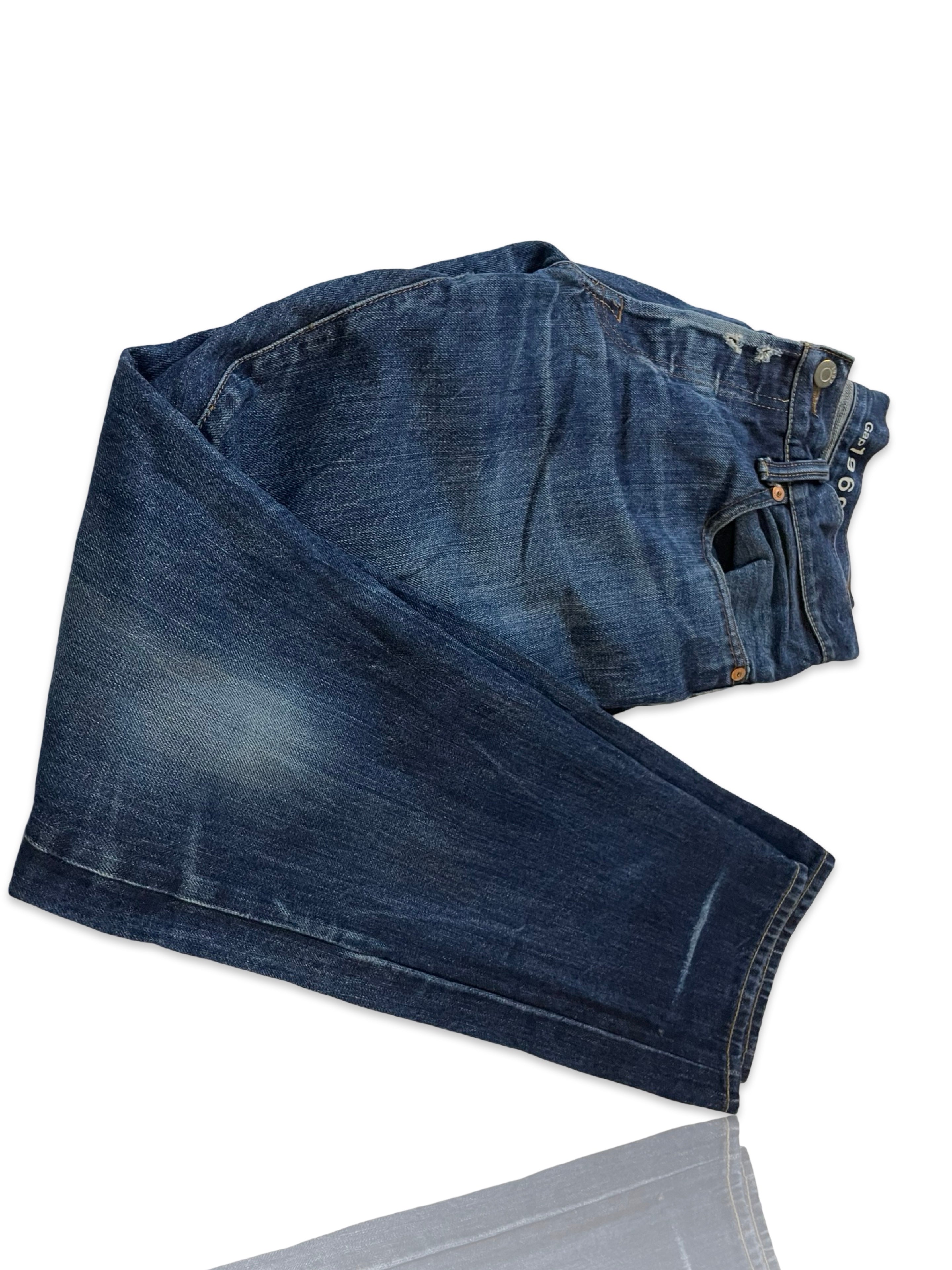 GAP Mens Jeans Skinny Fit Blue Distressed Denim SIZE W32 L32 Waist 32" Leg 32"|SKU 4182