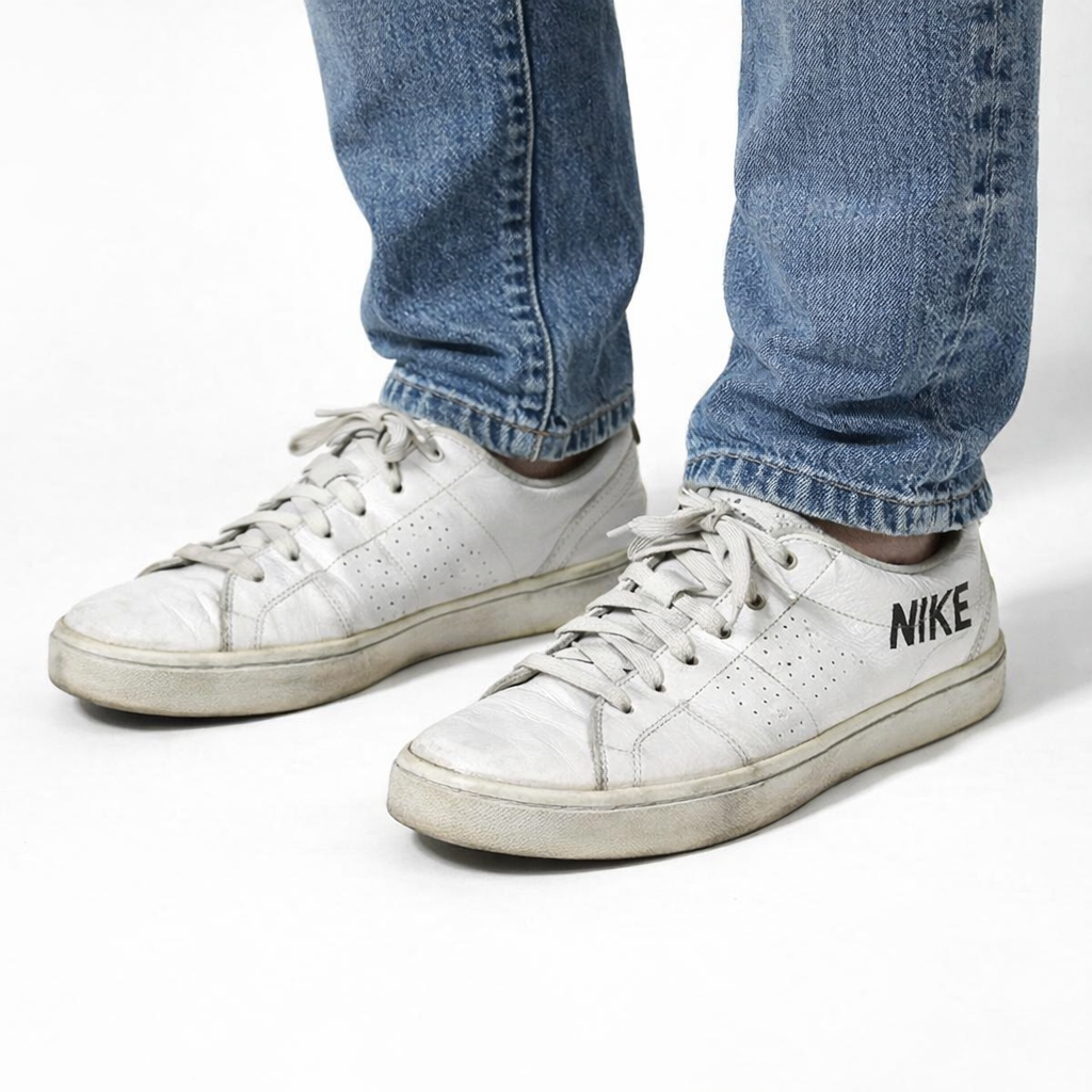 Vintage Nike Blazer Low X men's white leather trainers Size uk 8.5 SKU 6977