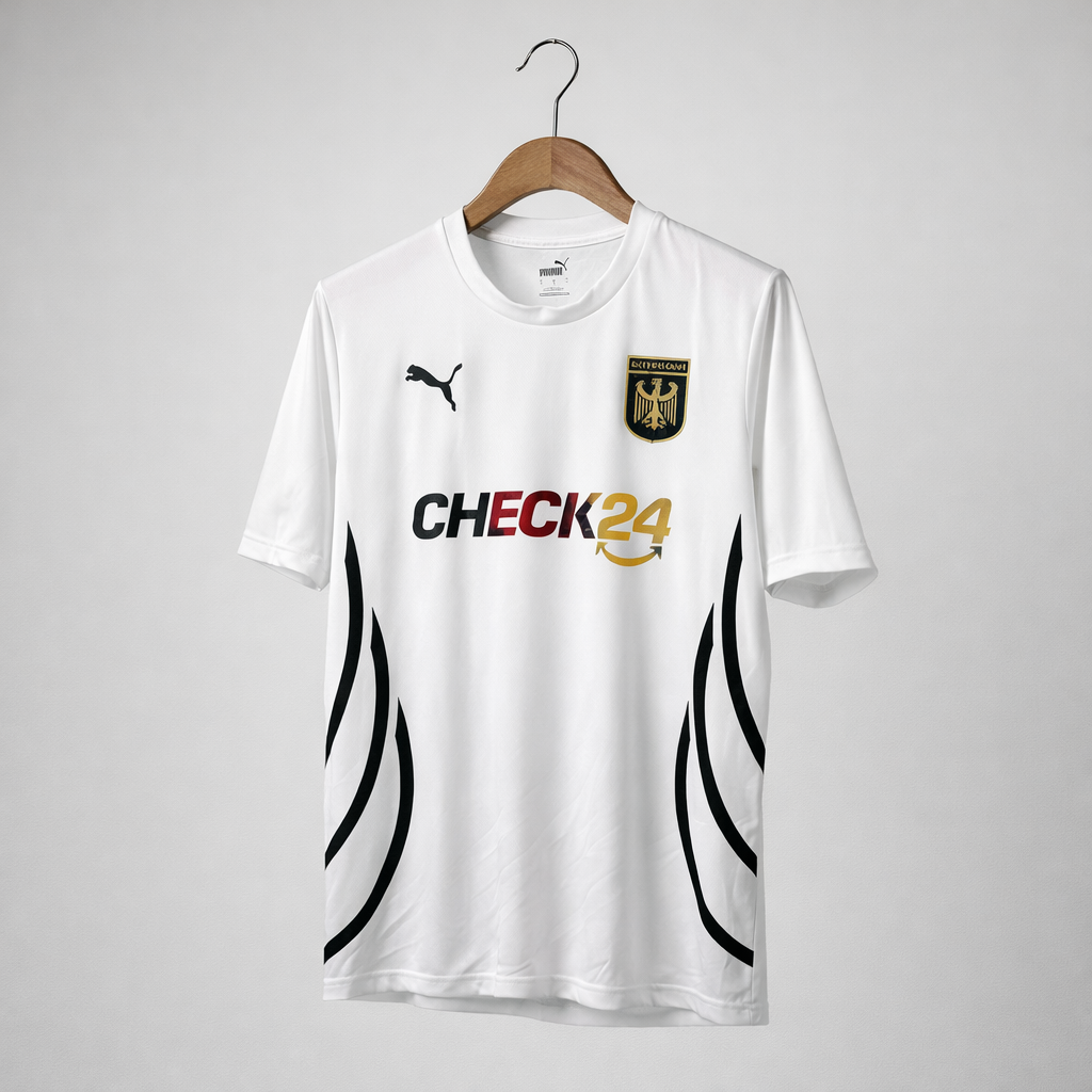 Vintage Men’s Puma White Germany Check 2024 Football Jersey – Size L – SKU 7428