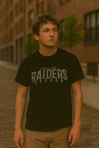 Vintage larry. A.Ryle raiders soccer black medium tshirt