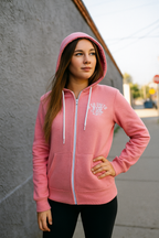 Vintage Women's Ecko UNLTD. full zip up pink small hoodie