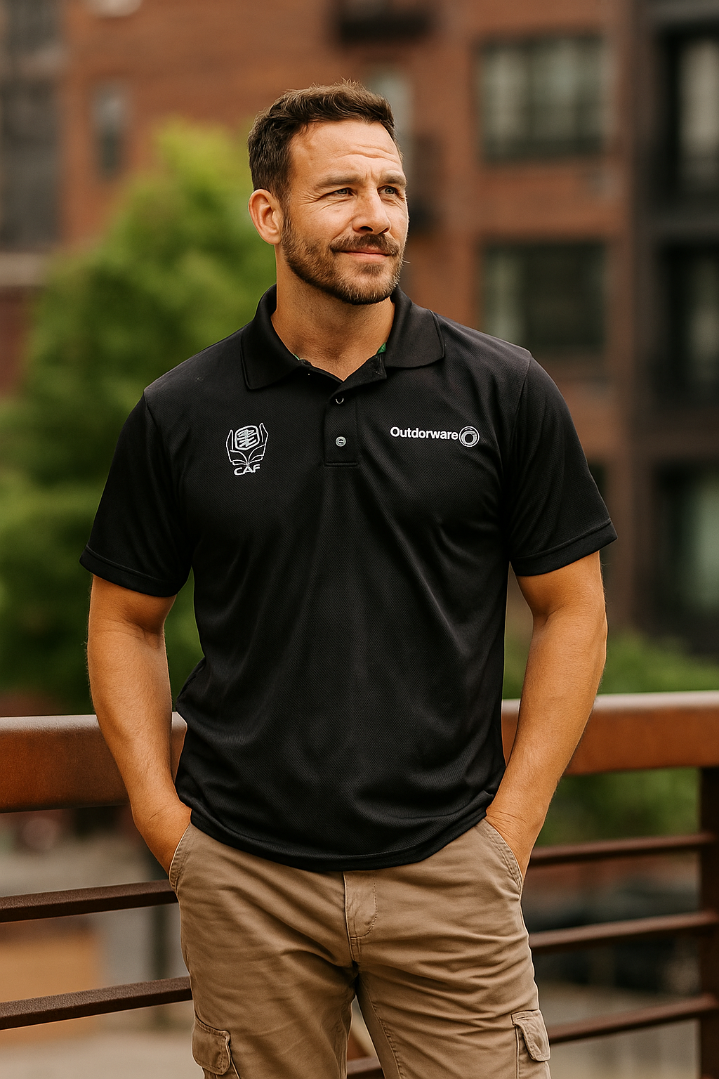 Vintage men Playerytees Sport black polo tees in L|L31 W20|SKU 5541