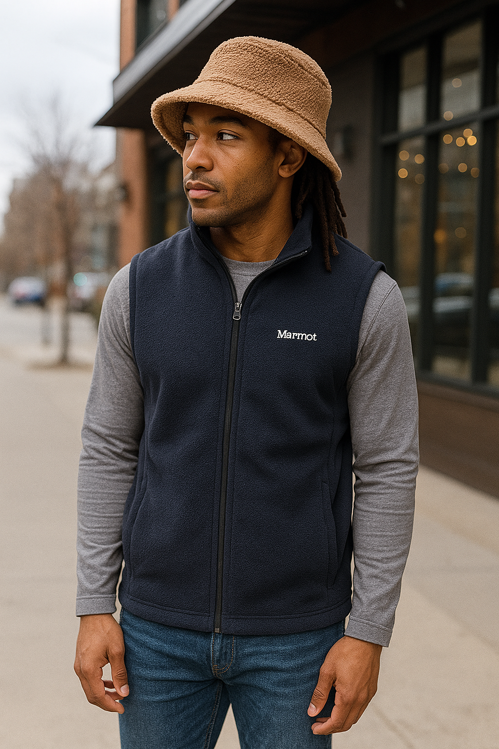 Vintage Mayoral cream fleece cozy reversible bucket hat new with tag|SKU 4447