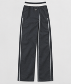 Vintage women's elastic waistband fitted tracksuit bottom in navy W 30 L 29 SKU 5299