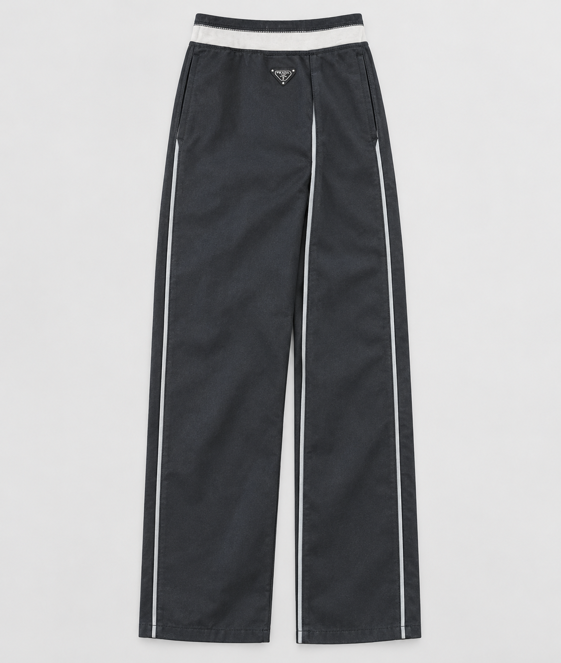 Vintage women's elastic waistband fitted tracksuit bottom in navy W 30 L 29 SKU 5299