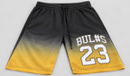 Black and yellow Basketball Shorts mens L 10 W 32 SKU 5293