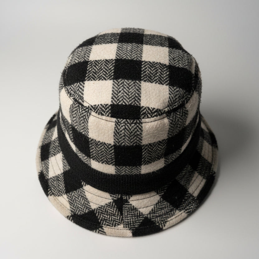 H&M Checkered Black and White Bucket Hat SKU 7329