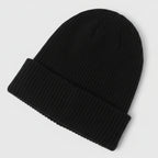 Classic Black Knit Heart Patch Beanie SKU 7319